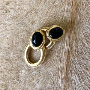 Black and gold earrings